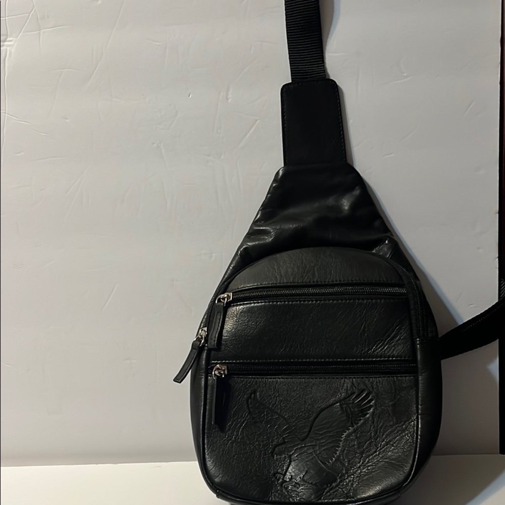 Elegant Black Leather Belt Bag